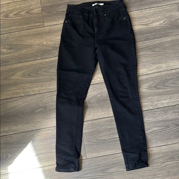 Levi’s 721 high rise skinny Black Jeans system 27 - Picture 1 of 9